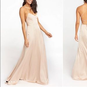 Satin Gown Dress (Champagne)
